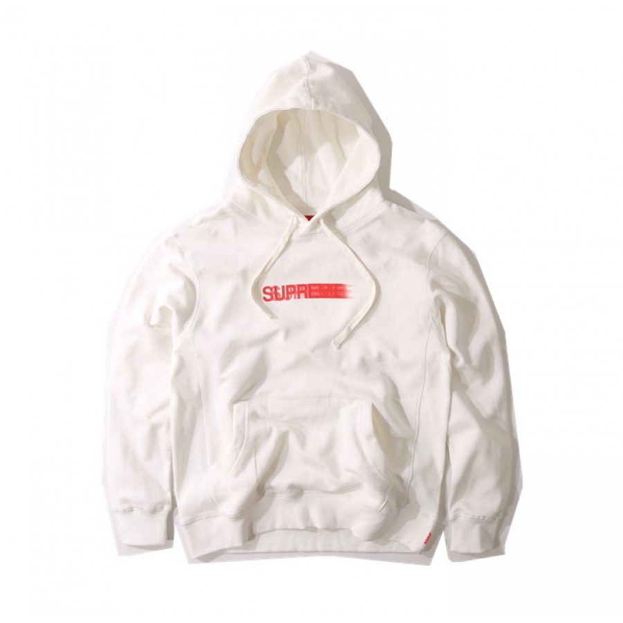 Supreme 16SS Motion Logo Pouch Hoodie (White)