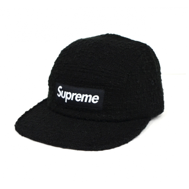 Supreme Boucle Box Logo Camp Hat (Black)
