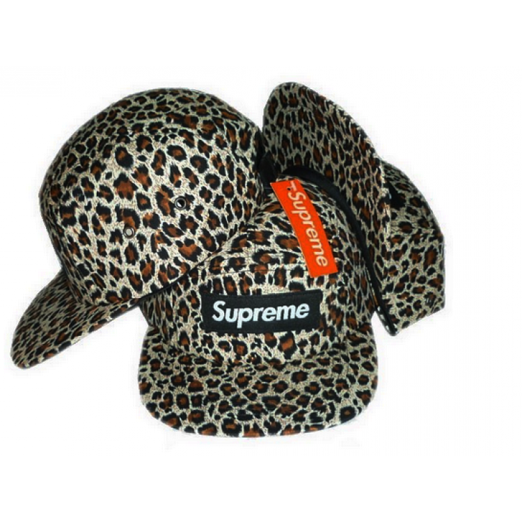 Supreme Box Logo Leopard Print Strapback Hats