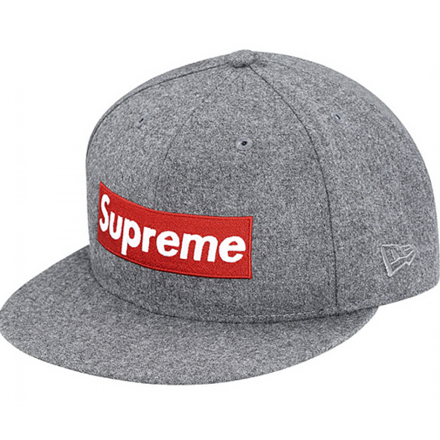 Supreme Box Wool Fitted Hats (Gray)