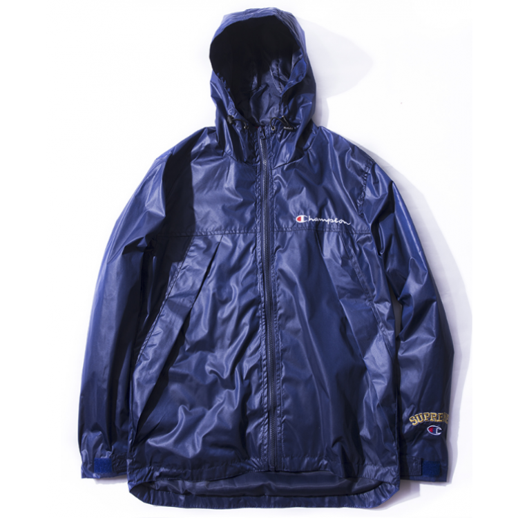 Supreme Champion Plain Windbreaker Jacket (Navy)