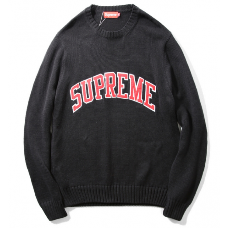 Supreme Label Knit Sweater (Black)