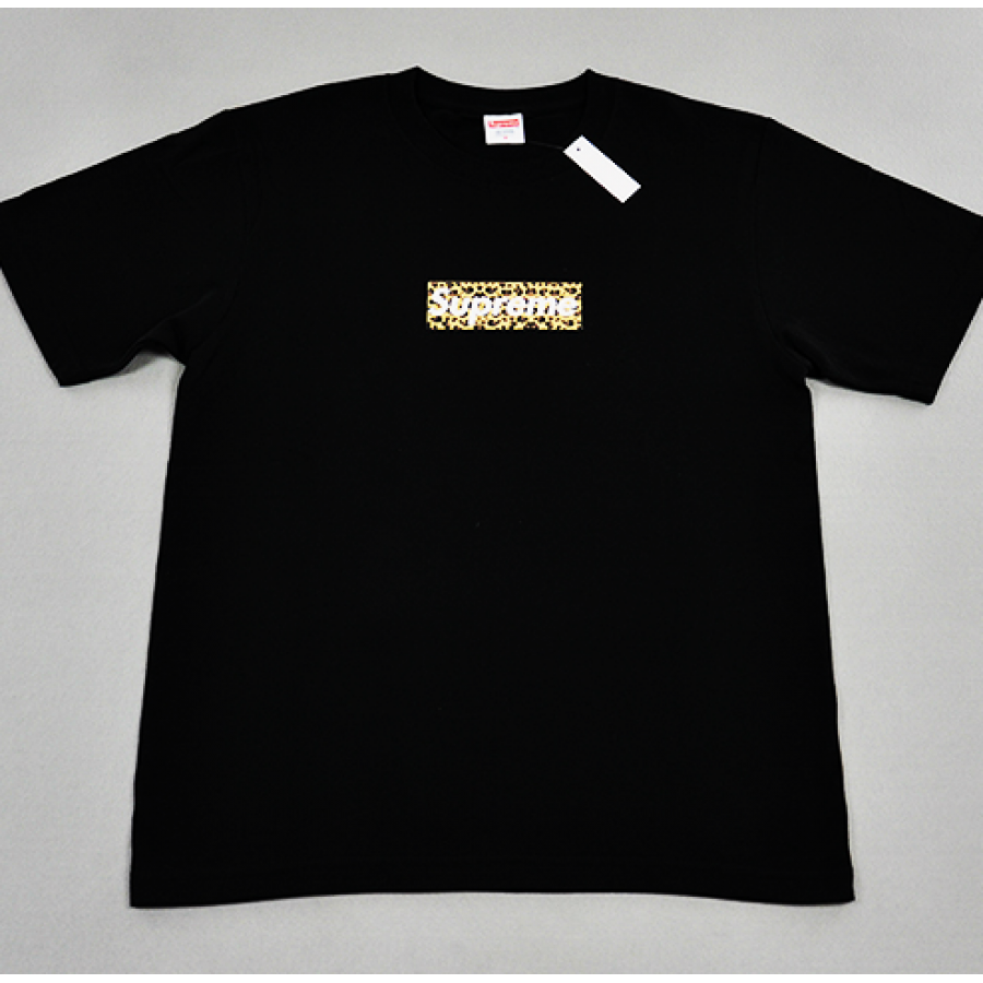 Supreme "Leopard Box Logo" T-Shirt (Black)