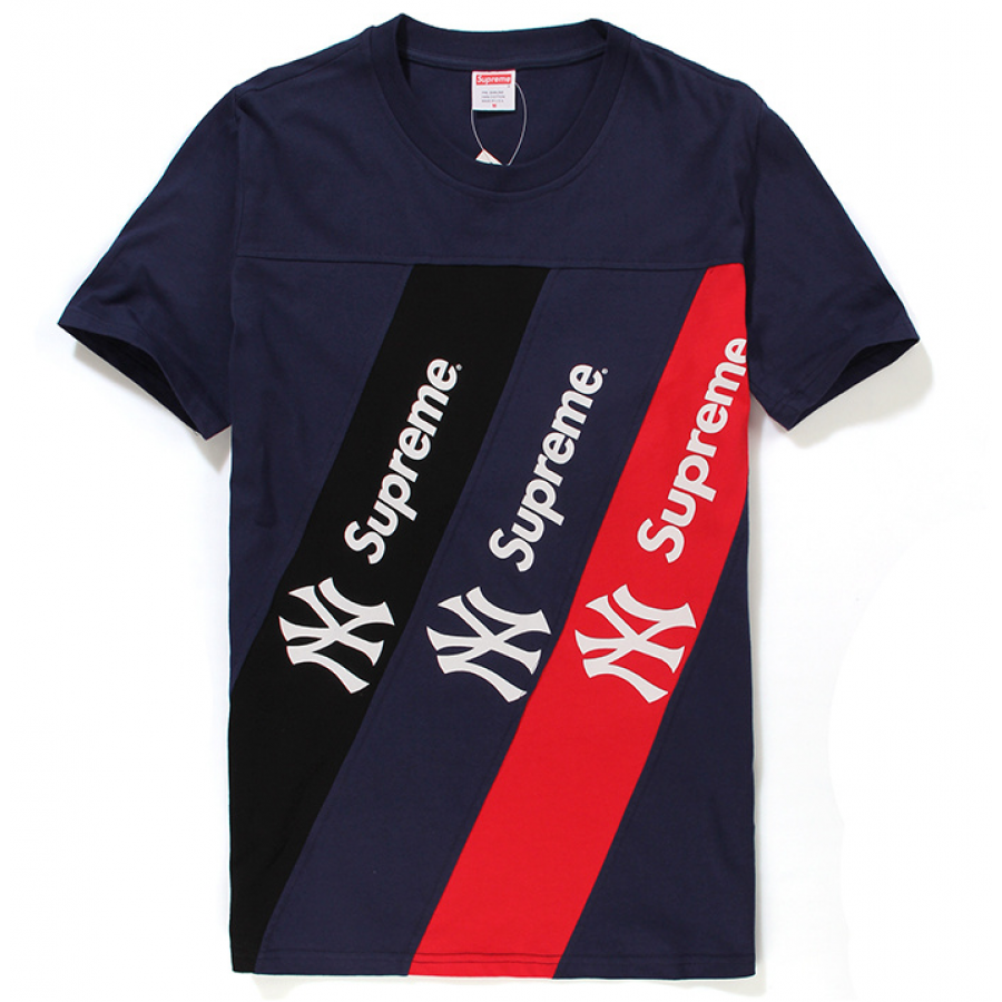 Supreme NY Crewneck T-Shirt (Navy/Blue)