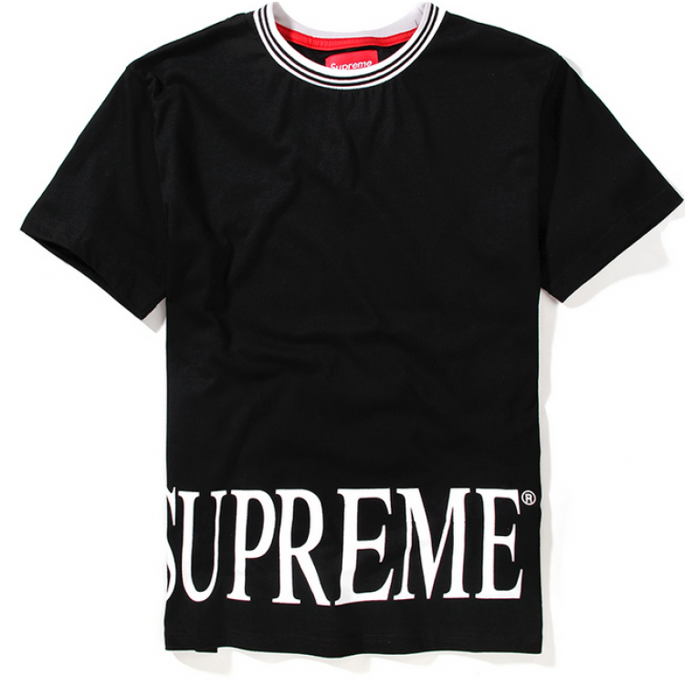 Supreme NYC Roman Logo T-Shirt (Black)