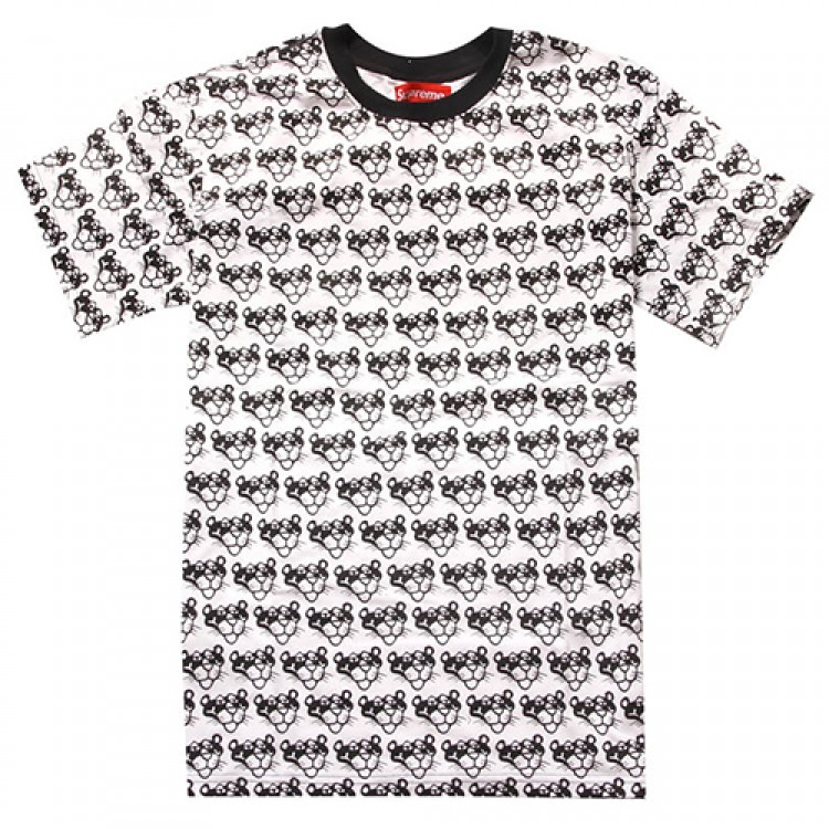 Supreme Pink Panther Pattern T-Shirt (White/Black)