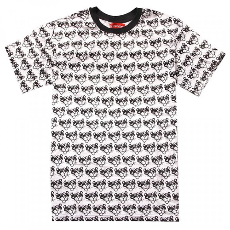 Supreme Pink Panther Pattern T-Shirt (White/Black)