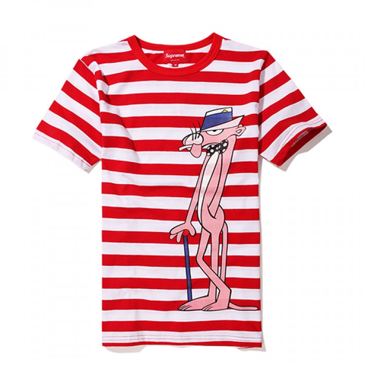 Supreme Pink Panther Stripes T-Shirt (Red/White)