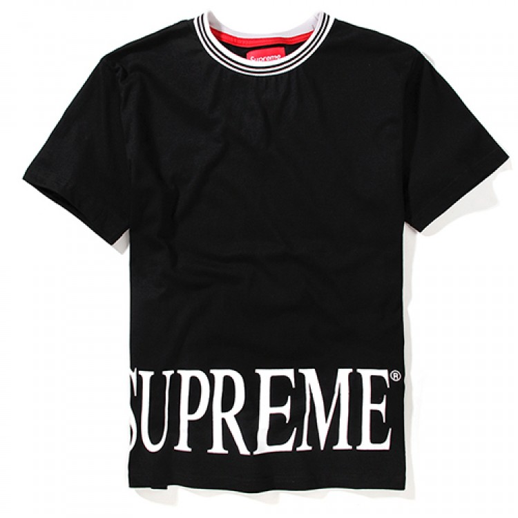 Supreme Plain Big Text T-Shirt (Black)