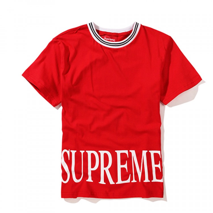 Supreme Plain Big Text T-Shirt (Red)