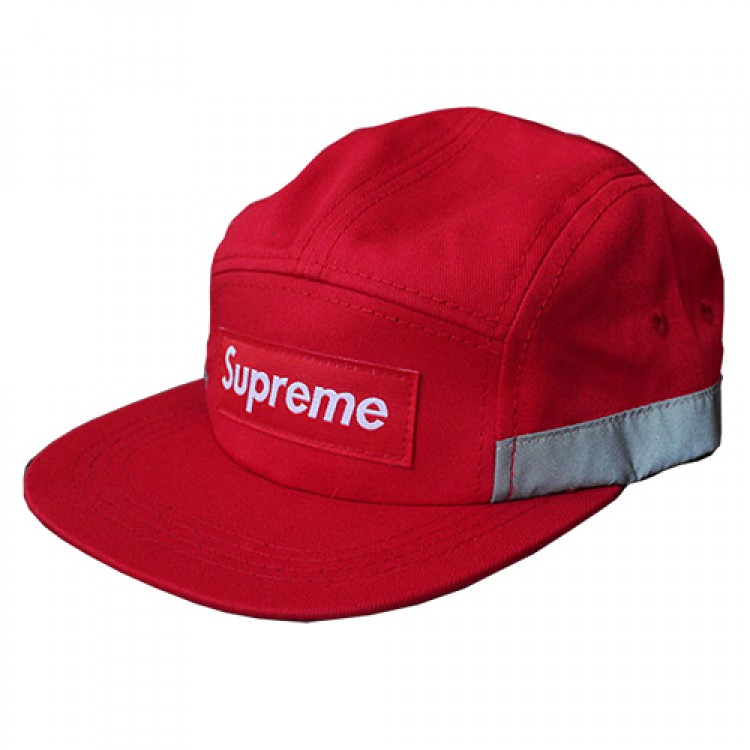 Supreme Plain Stripe Hat (Red/Gray)