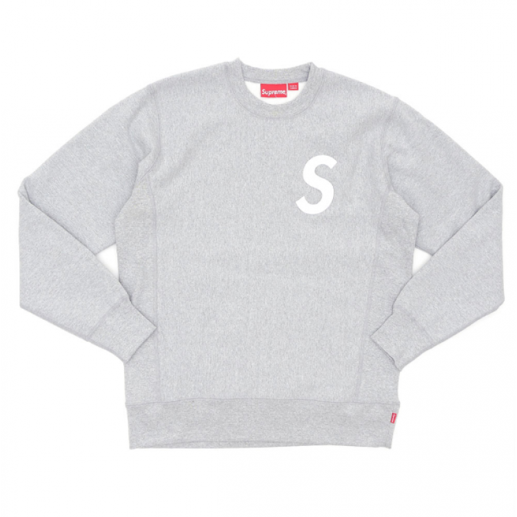 Supreme S Logo Crewneck Sweater (Gray)