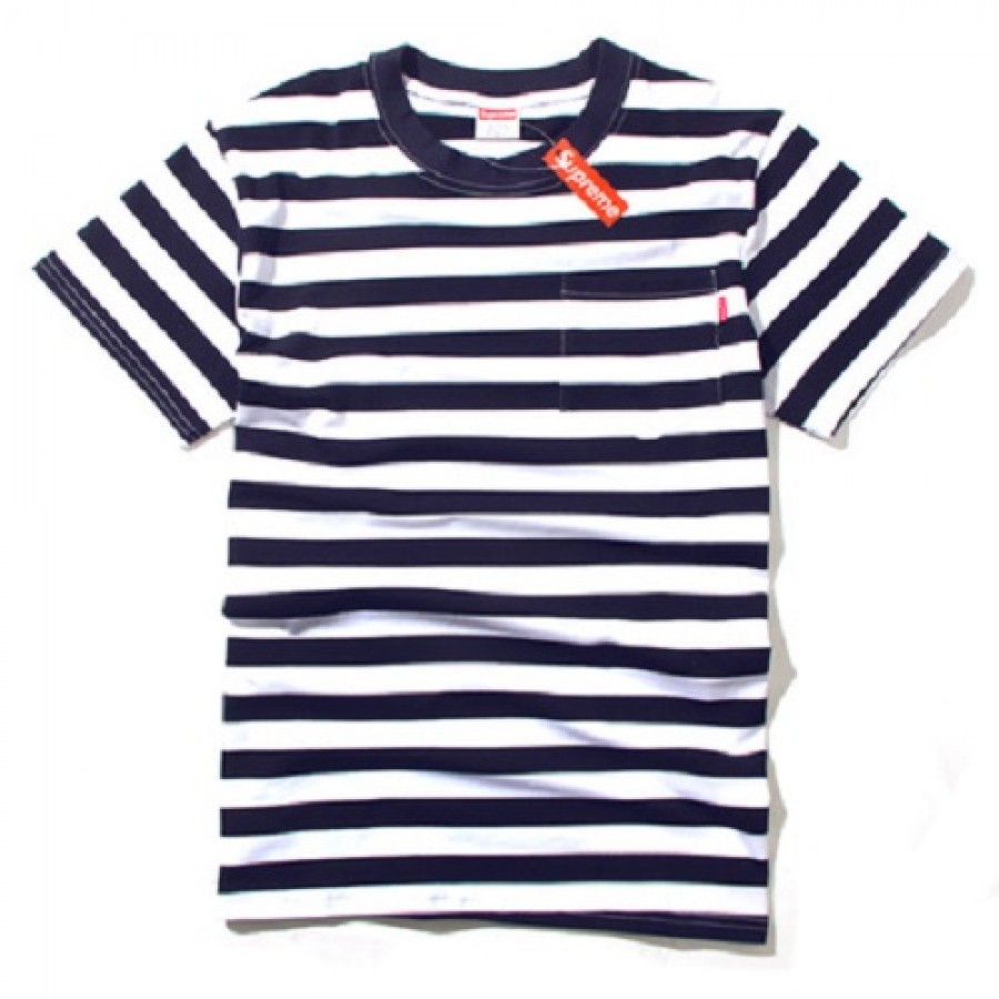 Supreme Stripe T-Shirt (Blue/White)