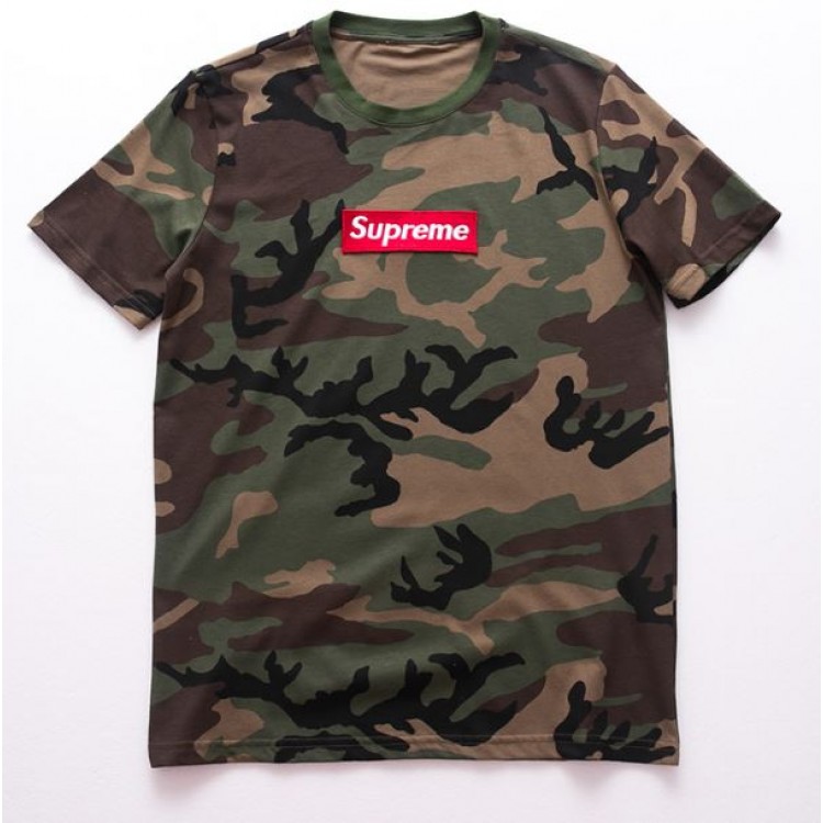 Supreme Tooling Military Camo Crewneck T-Shirt (Brown/Green)