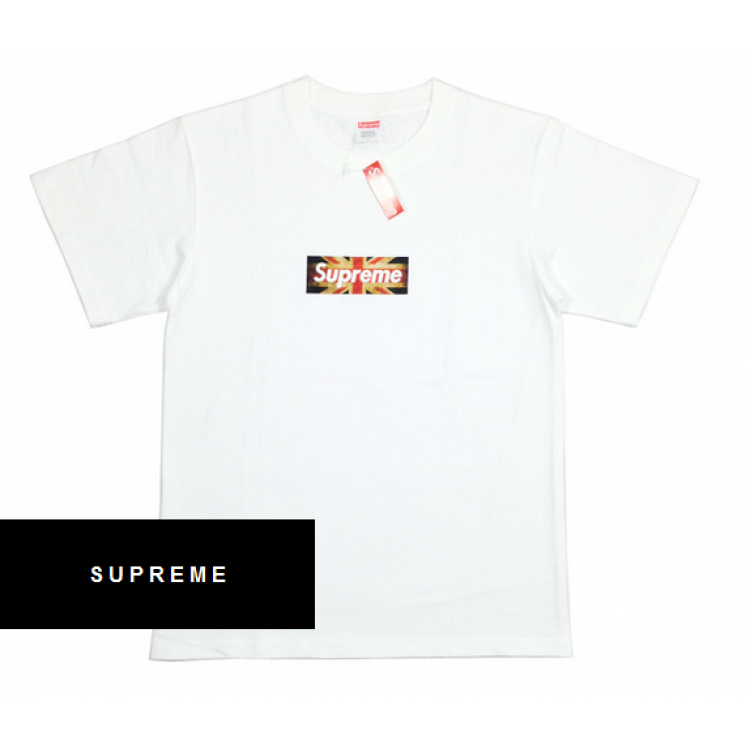 Supreme UK Flag Box Logo T-Shirt (White)