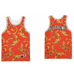 Supreme Floral Crest Jersey Shirt (Red)