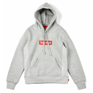 Supreme Font Label Hoodie (Gray)