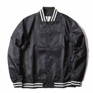 Supreme Label Baseball Jacket (Black)