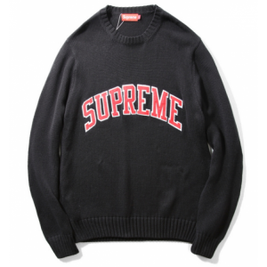 Supreme Label Knit Sweater (Black)