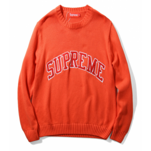 Supreme Label Knit Sweater (Orange)