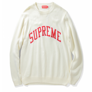 Supreme Label Knit Sweater (White)