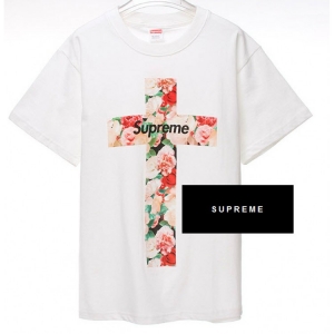 Supreme NYC Floral Cross T-shirt (White)