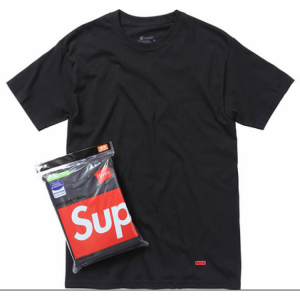 Supreme NYC Hanes Blank T-shirt (Black)