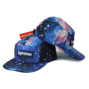 Supreme "Box Logo Galaxy" Strapback Hat (Blue)