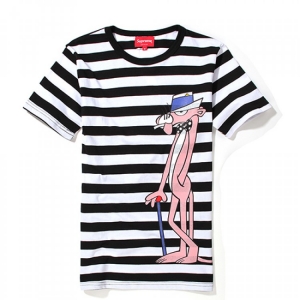 Supreme Pink Panther Stripes T-Shirt (Black/White)