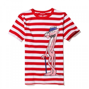 Supreme Pink Panther Stripes T-Shirt (Red/White)