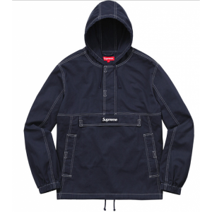 Supreme Plain Hooded Jacket (Navy)