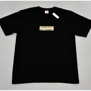 Supreme "Leopard Box Logo" T-Shirt (Black)