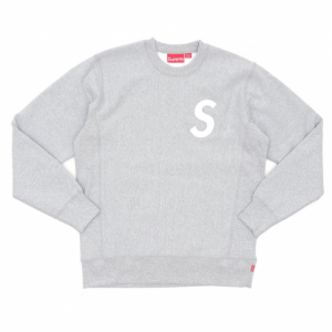 Supreme S Logo Crewneck Sweater (Gray)