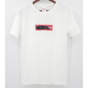 Supreme Smudged Logo T-shirt (White)