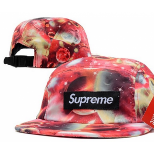 Supreme Space Box Logo Strapback Hat (Red)