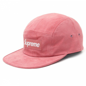 Supreme Suede Box Logo Camp Hat (Pink)