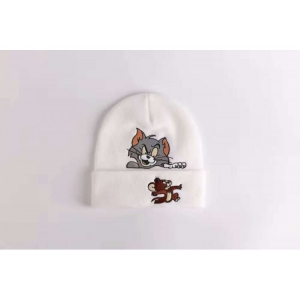 Supreme Tom Jerry Ribbed Beanie (White)