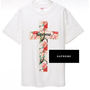 Supreme "NYC Floral Cross" T-Shirt (White)