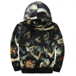 Supreme Undercover Hand Prints Hooded Sweater (Black)