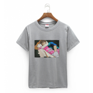 Supreme Anime Crewneck T-Shirt (Gray)